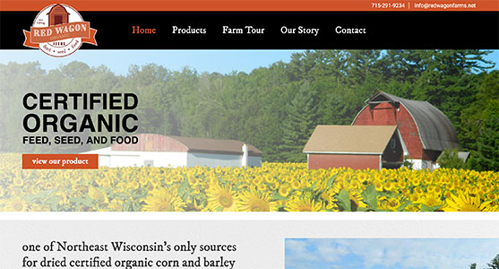 Red Wagon Farms, a Green Bay WI Web Design Project