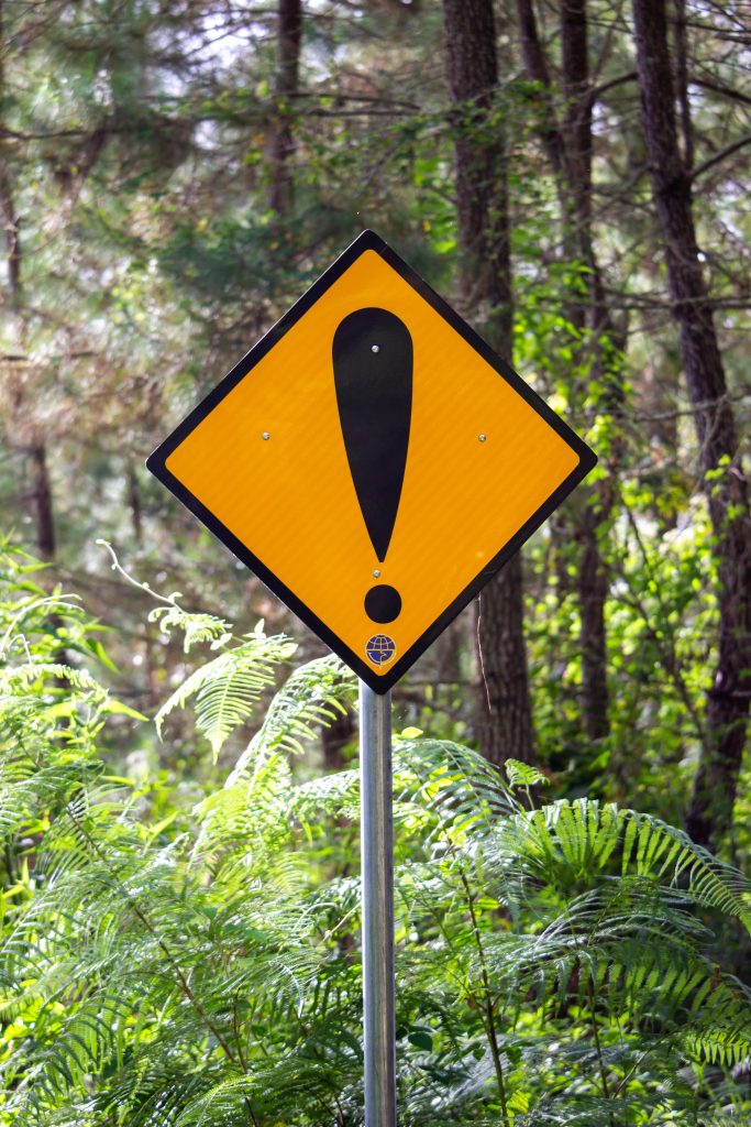 warning sign with an exclamation symbol