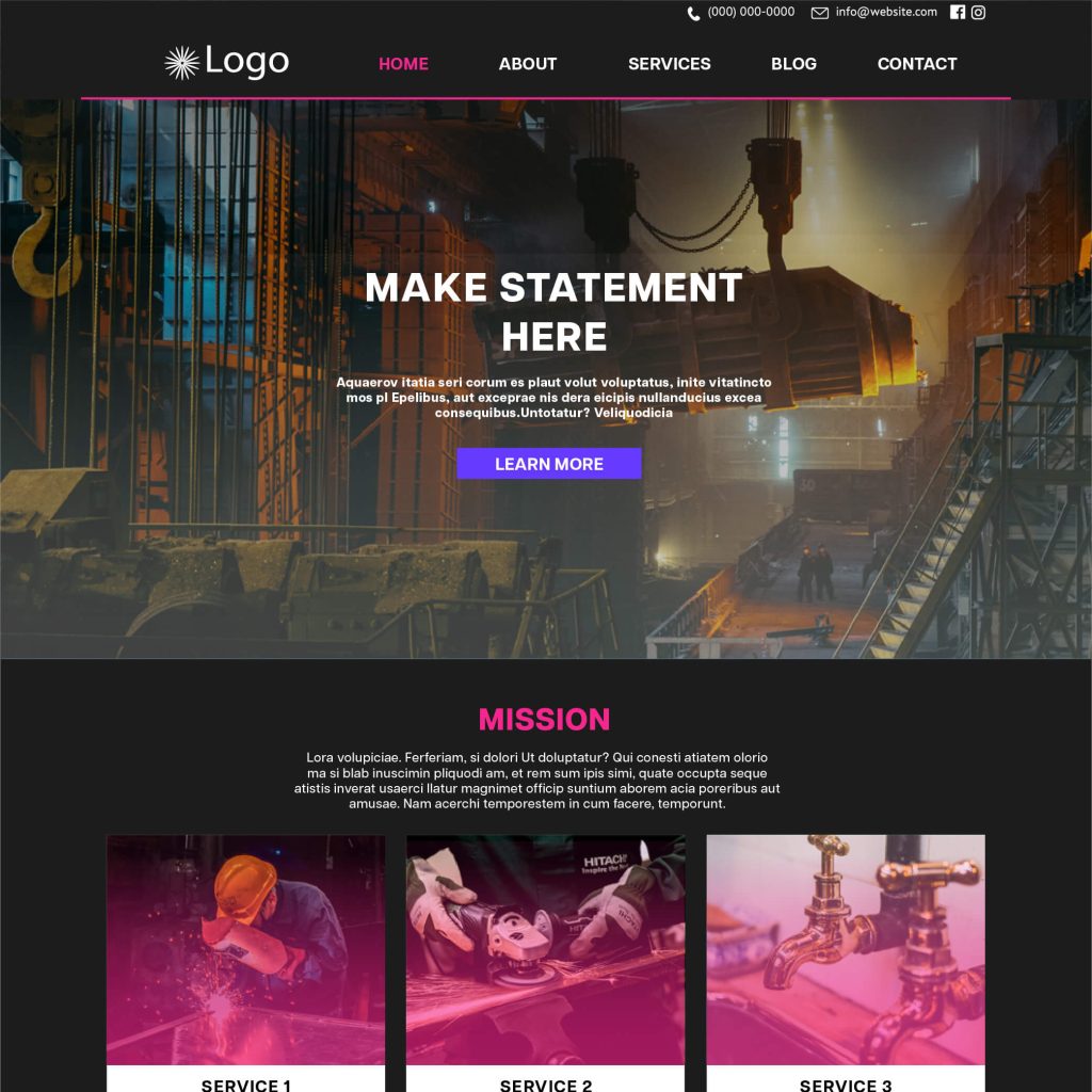 Dark and Bold Industries in Pink