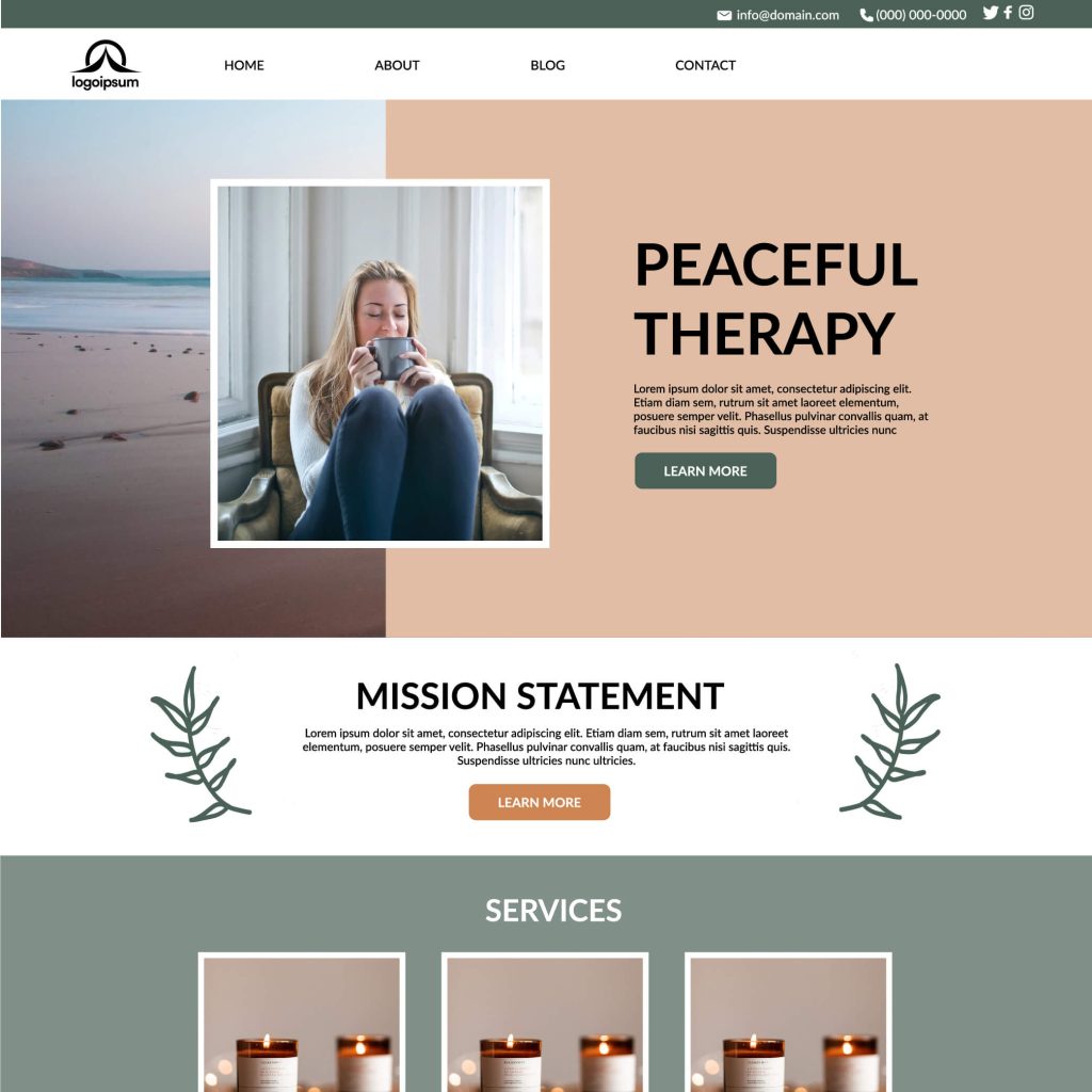 Peaceful Therapy Template Orange