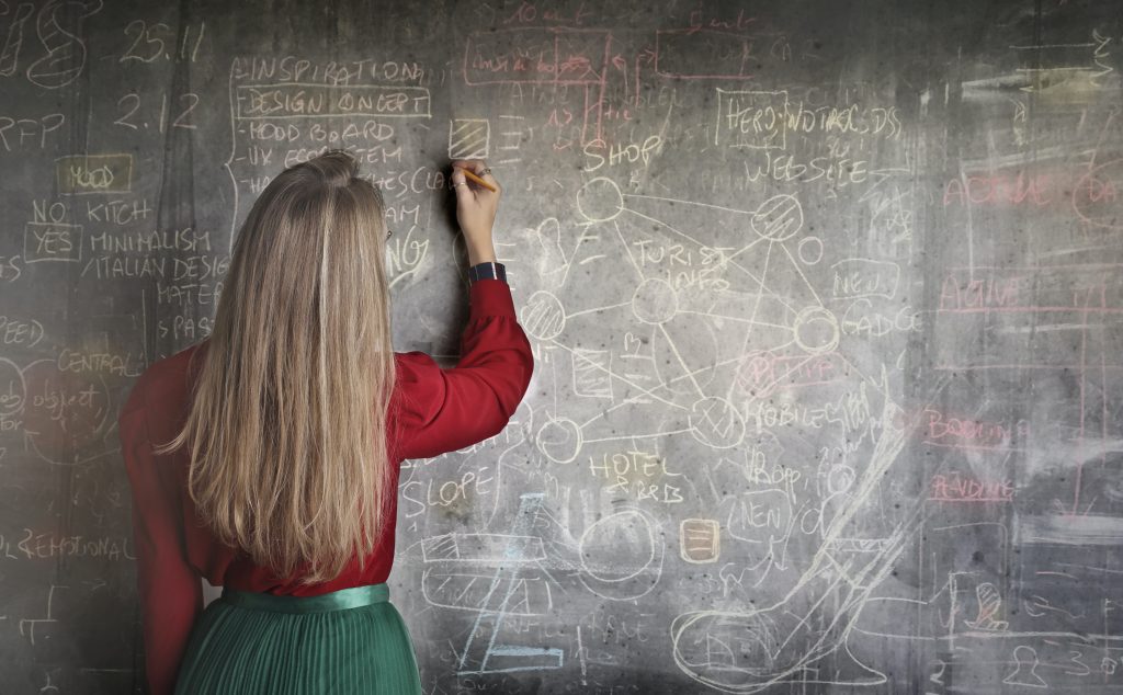 math is hard... basically a woman is trying to solve an incredibly complicated math problem