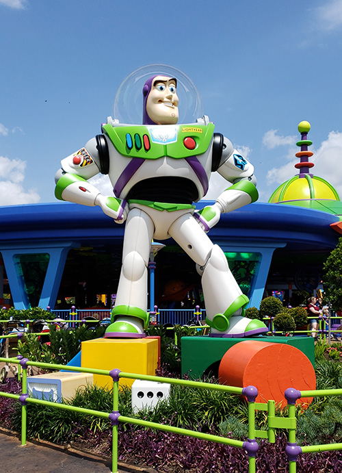 Buzz Lightyear Standing with a look of importance and power