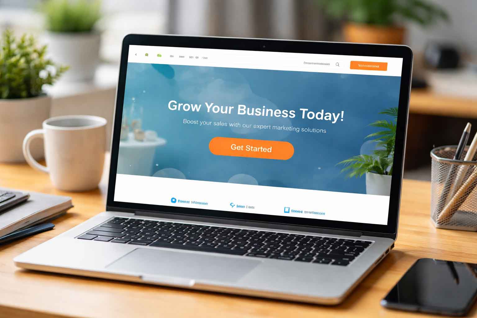 a website with a good CTA button