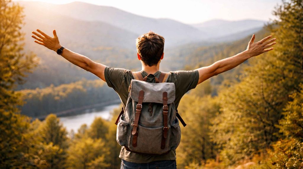 Hiking freely in nature. the joy of open, NOT closed website builders.