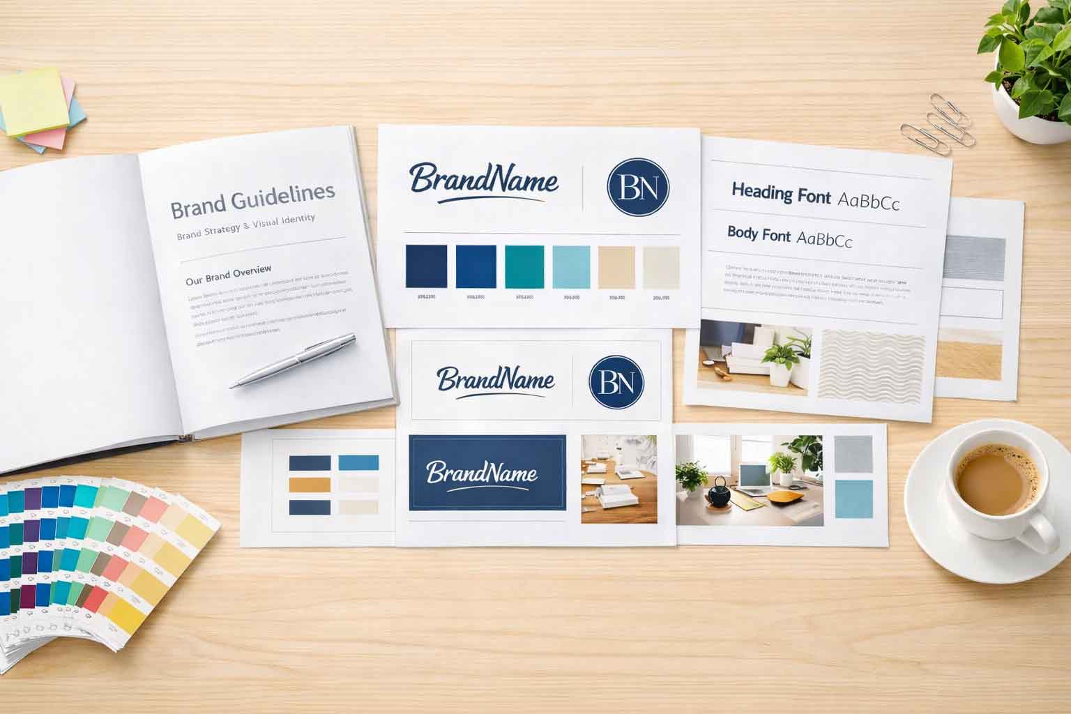 An example of a brand design guide