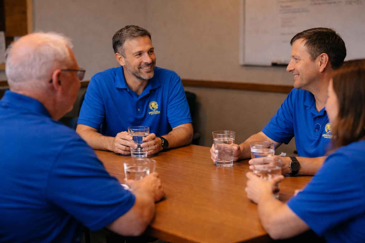 An optimistic group gathered for a meeting